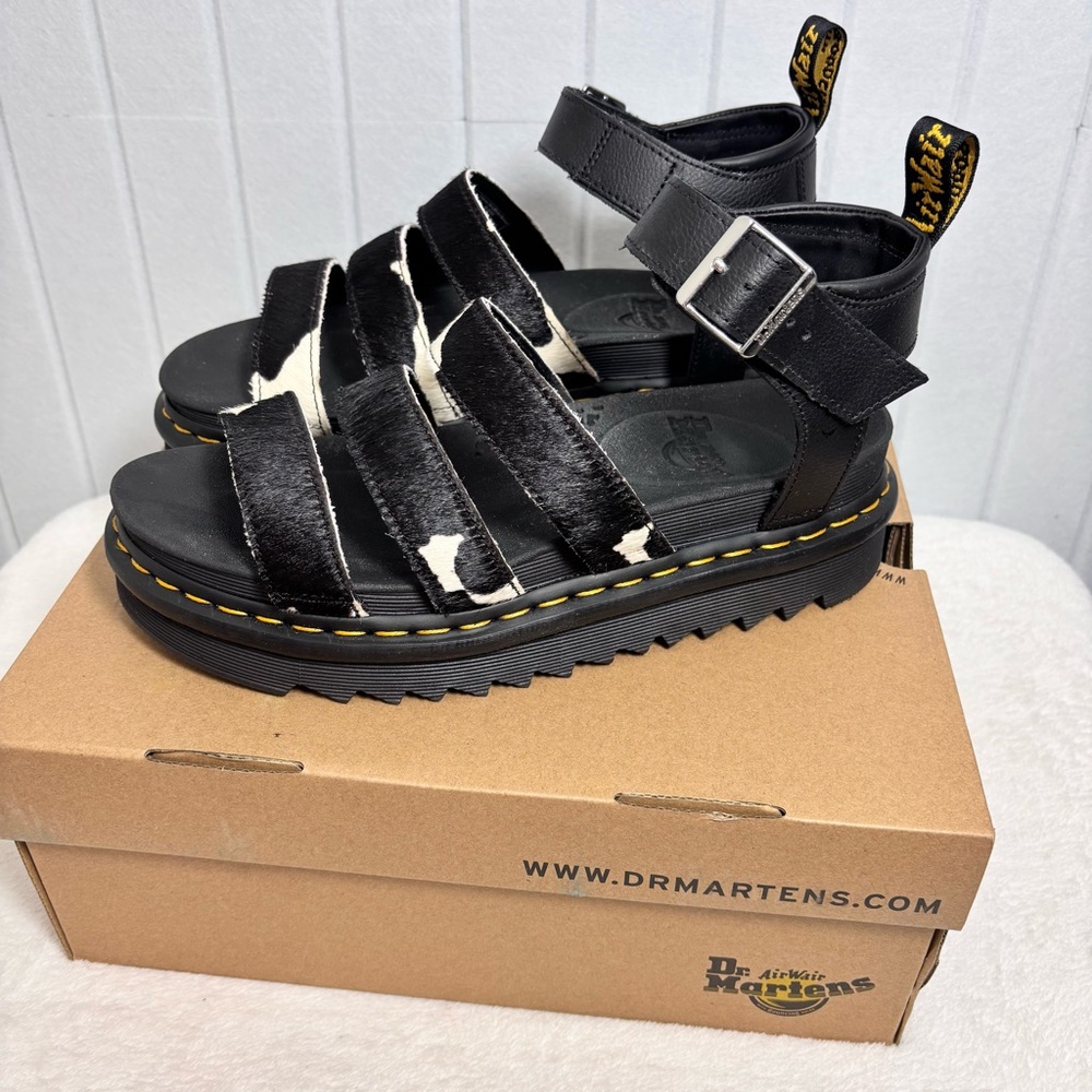 Dr. Martens Black and White Sandals - Picture 4 of 16